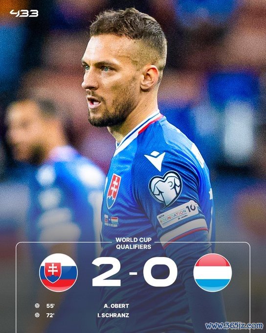 世预赛-斯洛伐克2-0卢森堡，与德国同积9分但因净胜球劣势排在第2