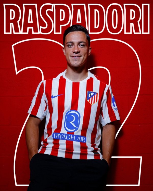 马竞官方：拉斯帕多里将身披22号运动活动    服  征战新赛季