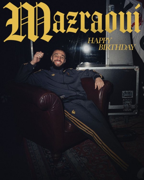 曼联官方祝马兹拉维28岁生日快乐，球员加盟以来出战62场3助